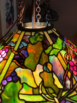 Tiffany Studios, New York "Grape Trellis" Chandelier